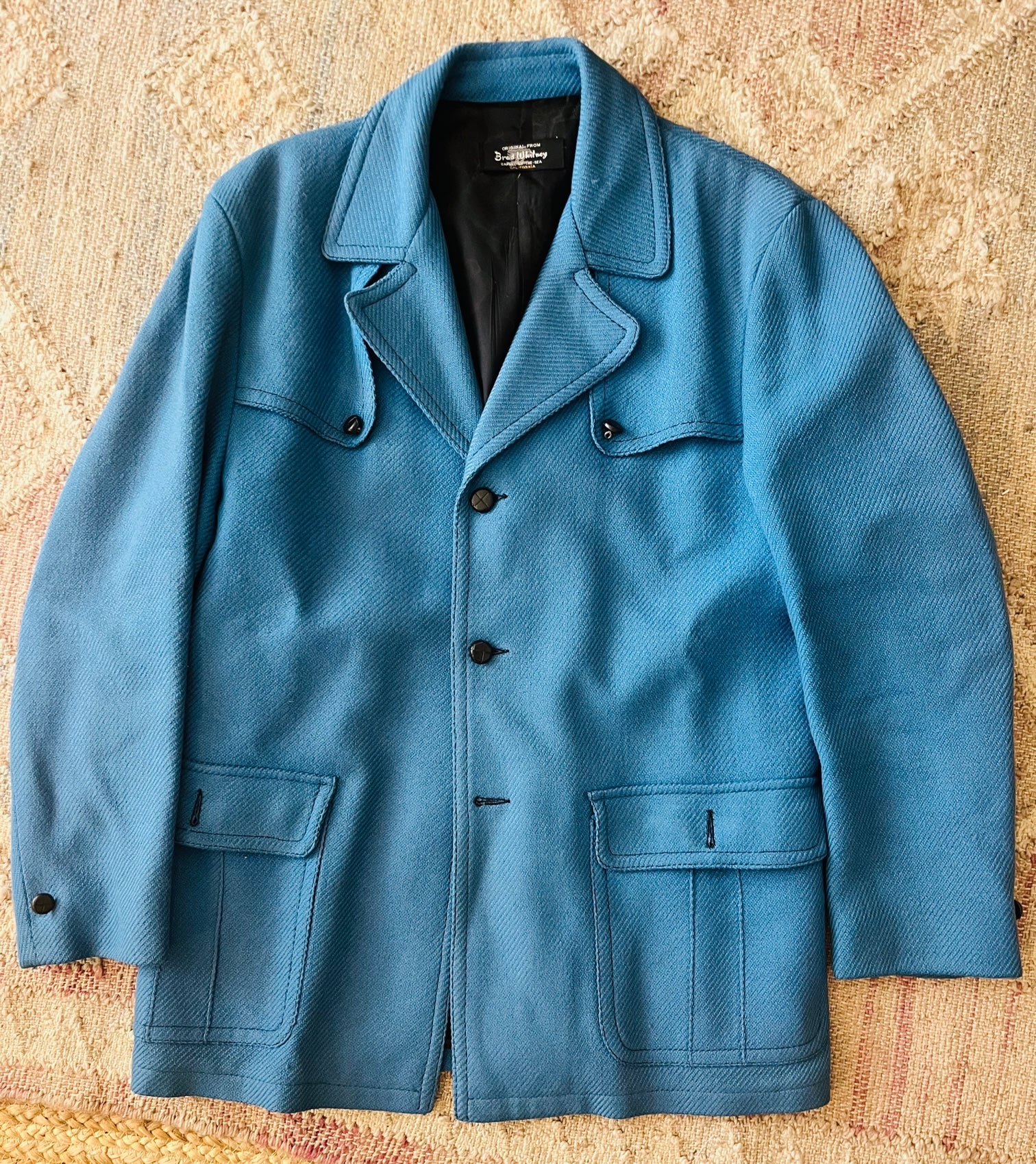 Vintage Brad Whitney Carmel by the Sea California Blue Jacket 