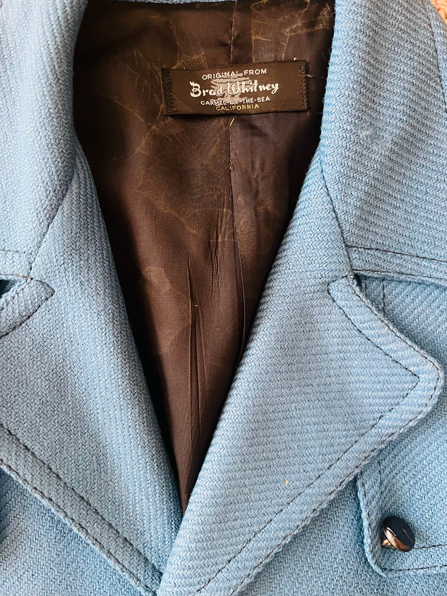 Vintage Brad Whitney Carmel by the Sea California Blue Jacket 